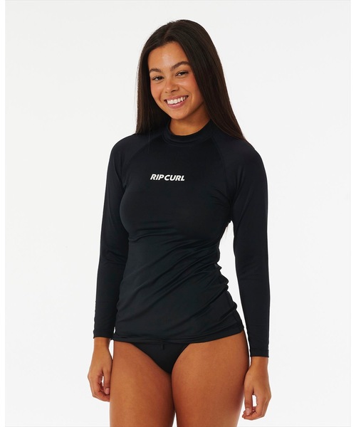 rip curl（リップカール）の「【RIPCURL（リップカール）】L CLASSIC SURF LS UPF RASHGUARD/水陸両用UPF 50+(日焼け防止)ワンポイントロゴ長袖ラッシュガード(水着)（ラッシュガード・レディース・ブラック・X-SMALL/SMALL）」の8枚目の写真