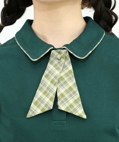 F i.n.t（フィント）の「チェックタイ付きポロシャツ/fint（ポロシャツ・レディース・グリーン/ピンク/オフホワイト・FREE）」の17枚目の写真