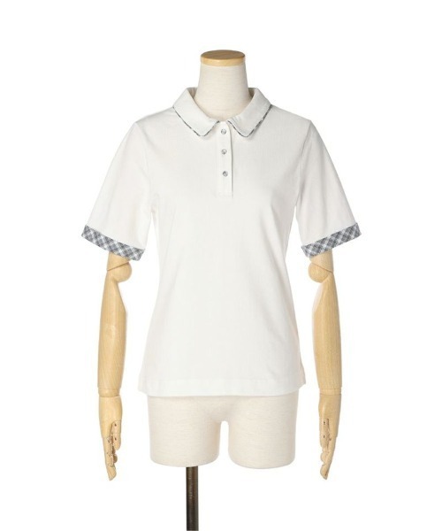 F i.n.t（フィント）の「チェックタイ付きポロシャツ/fint（ポロシャツ・レディース・グリーン/ピンク/オフホワイト・FREE）」の13枚目の写真