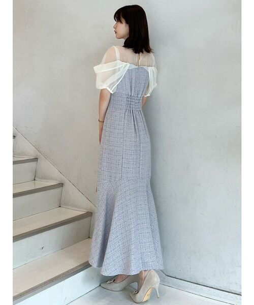 MERCURYDUO（マーキュリーデュオ）の「ツイードマーメイドワンピース（ワンピース・レディース・ラベンダー/ブラック・SMALL/MEDIUM）」の7枚目の写真