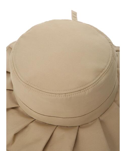 Samansa Mos2（サマンサ モスモス）の「【マルチファンクション】バックリボンプリーツハット（ハット・レディース・ベージュ/オフホワイト・F）」の14枚目の写真