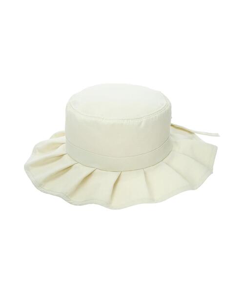 Samansa Mos2（サマンサ モスモス）の「【マルチファンクション】バックリボンプリーツハット（ハット・レディース・ベージュ/オフホワイト・F）」の18枚目の写真