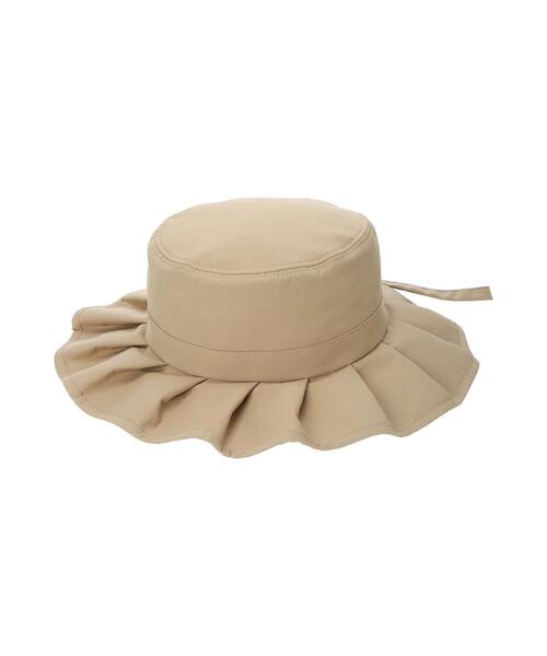 Samansa Mos2（サマンサ モスモス）の「【マルチファンクション】バックリボンプリーツハット（ハット・レディース・ベージュ/オフホワイト・F）」の19枚目の写真