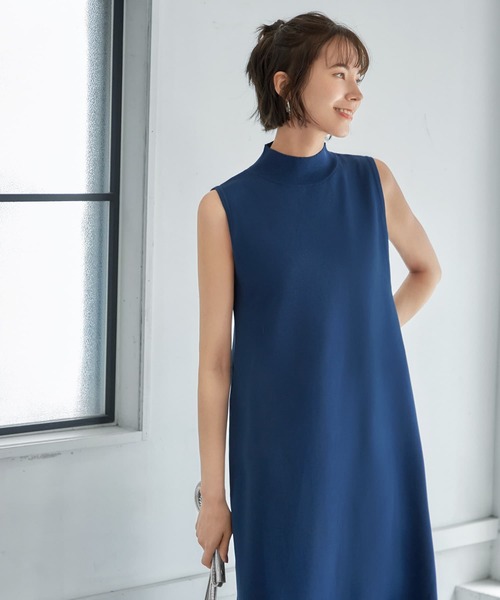 STYLE DELI(スタイルデリ)の「スポンディッシュハイネックノースリワンピース(ワンピース・レディース・レッド系その他/ホワイト系その他/ブルー系その他/ブラック・MEDIUM/SMALL)」の22枚目の写真