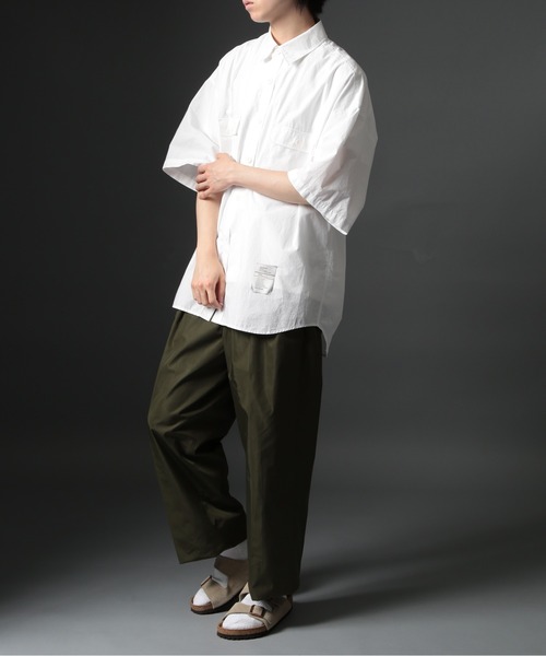 MAISON CLUB（メゾンクラブ）の「【MAISON CLUB】U.S.NAVY Big Half Sleeve Shirt ビッグワークハーフスリーブシャツ 半袖　/MILITARY　ミリタリー（シャツ/ブラウス・メンズ・ホワイト/カーキ/サックスブルー/ネイビー・FREE）」の7枚目の写真