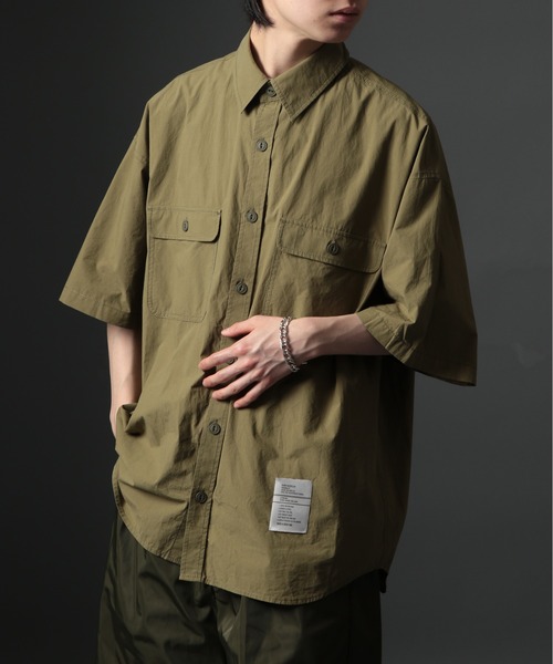 セール】【MAISON CLUB】U.S.NAVY Big Half Sleeve Shirt ビッグワーク