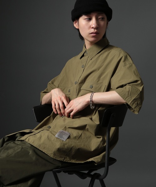 セール】【MAISON CLUB】U.S.NAVY Big Half Sleeve Shirt ビッグ