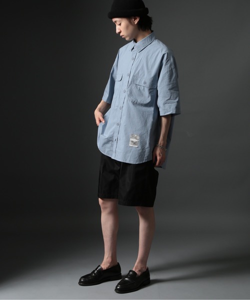 MAISON CLUB（メゾンクラブ）の「【MAISON CLUB】U.S.NAVY Big Half Sleeve Shirt ビッグワークハーフスリーブシャツ 半袖　/MILITARY　ミリタリー（シャツ/ブラウス・メンズ・ホワイト/カーキ/サックスブルー/ネイビー・FREE）」の17枚目の写真