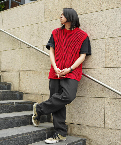 MANASTASH（マナスタッシュ）の「MANASTASH/マナスタッシュ/MS MESH VEST/メッシュベスト（ベスト・メンズ・ブラック/レッド・L/S）」の5枚目の写真