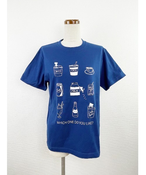 Rydia(リディア)の「リラックスタイムTシャツ(Tシャツ/カットソー・レディース・ライトベージュ/オフホワイト/ネイビー・M)」の3枚目の写真