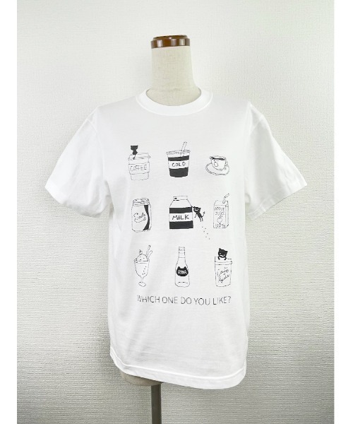 Rydia(リディア)の「リラックスタイムTシャツ(Tシャツ/カットソー・レディース・ライトベージュ/オフホワイト/ネイビー・M)」の2枚目の写真