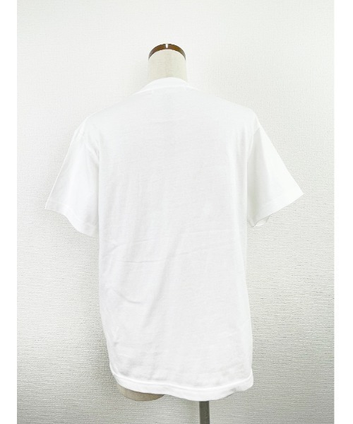 Rydia(リディア)の「リラックスタイムTシャツ(Tシャツ/カットソー・レディース・ライトベージュ/オフホワイト/ネイビー・M)」の5枚目の写真