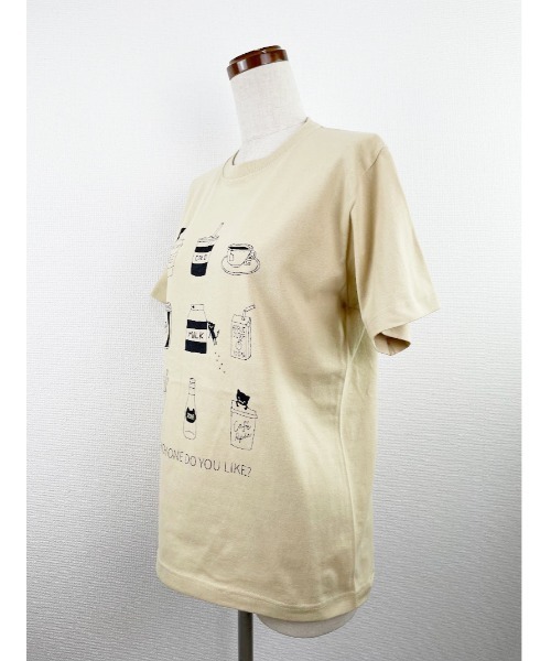 Rydia(リディア)の「リラックスタイムTシャツ(Tシャツ/カットソー・レディース・ライトベージュ/オフホワイト/ネイビー・M)」の7枚目の写真