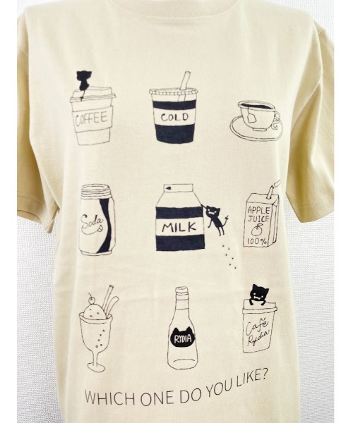 Rydia(リディア)の「リラックスタイムTシャツ(Tシャツ/カットソー・レディース・ライトベージュ/オフホワイト/ネイビー・M)」の9枚目の写真
