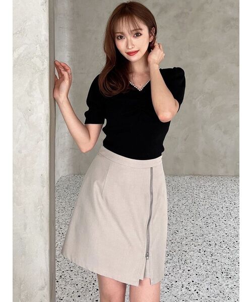 パリ直営店買付！【COURREGES】ウール台形ミニスカート インパン付き台形ミニスカート[ac1891] | レディース