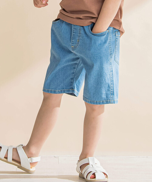 セール】ライトオンスデニムスリムショートパンツ(90~130cm セール】ライトオンスデニムスリムショートパンツ(90~130cm