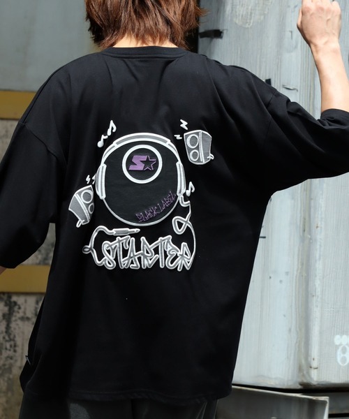STARTER BLACK LABEL(スターターブラックレーベル)の「【STARTER /スターター】TC天竺ヘッドフォンプリント半袖Tシャツ(Tシャツ/カットソー・メンズ・グリーン/ブラック/ライトグレー/ホワイト・M/L/XL)」の2枚目の写真