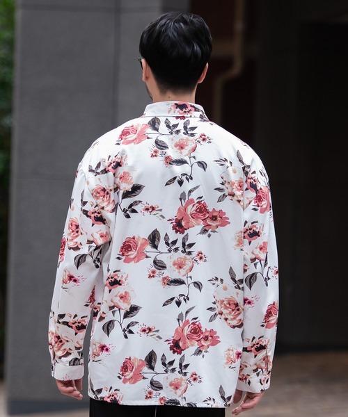 SILVER BULLET(シルバーバレット)の「『CavariA/キャバリア』花柄長袖シャツ(シャツ/ブラウス・メンズ・ブラック/ホワイト・L/M)」の6枚目の写真