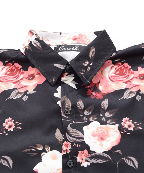 SILVER BULLET(シルバーバレット)の「『CavariA/キャバリア』花柄長袖シャツ(シャツ/ブラウス・メンズ・ブラック/ホワイト・L/M)」の17枚目の写真