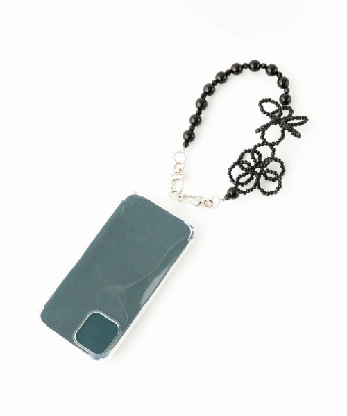 Casselini（キャセリーニ）の「Casselini(キャセリーニ)フラワービーズハンドストラップ（スマホグッズ・レディース・ホワイト/ブラック/シルバー/ラベンダー/クリア・FREE）」の10枚目の写真