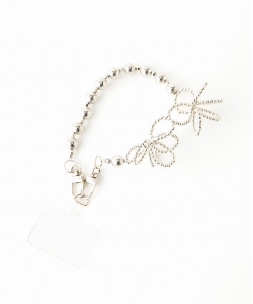 Casselini（キャセリーニ）の「Casselini(キャセリーニ)フラワービーズハンドストラップ（スマホグッズ・レディース・ホワイト/ブラック/シルバー/ラベンダー/クリア・FREE）」の18枚目の写真