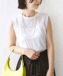 SHIPS | 〈接触冷感〉コットン ナイロン ノースリーブ プルオーバー(Tシャツ/カットソー)