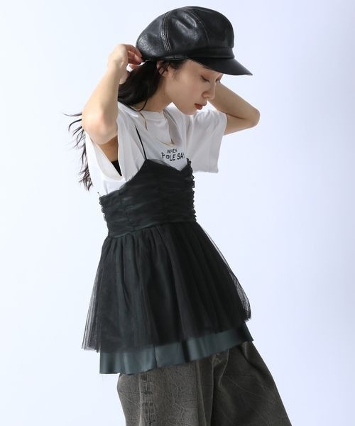 JEANASIS(ジーナシス)の「シアードッキングギャザーキャミ/132696(キャミソール・レディース・グレー系その他/ブラウン系その他・FREE)」の13枚目の写真