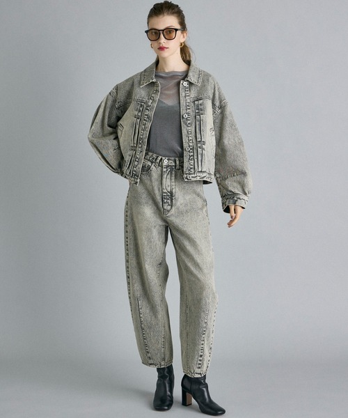 INED CLARO（イネドクラロ）の「バックタックデニムジャケット【セットアップ対応】（デニムジャケット・レディース・ブルー/グレー・フリー）」の5枚目の写真