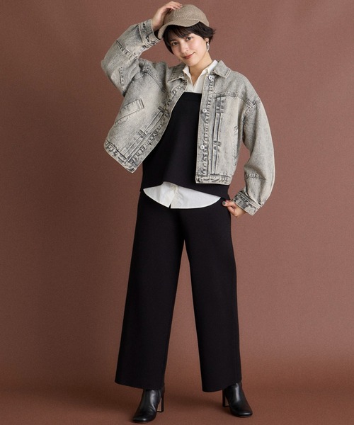 INED CLARO（イネドクラロ）の「バックタックデニムジャケット【セットアップ対応】（デニムジャケット・レディース・ブルー/グレー・フリー）」の8枚目の写真