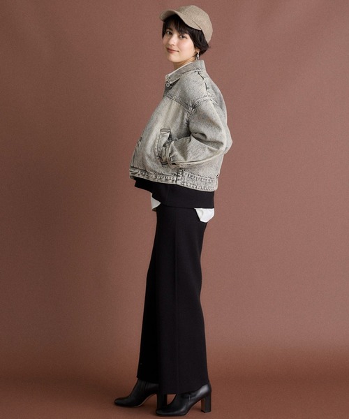 INED CLARO（イネドクラロ）の「バックタックデニムジャケット【セットアップ対応】（デニムジャケット・レディース・ブルー/グレー・フリー）」の10枚目の写真