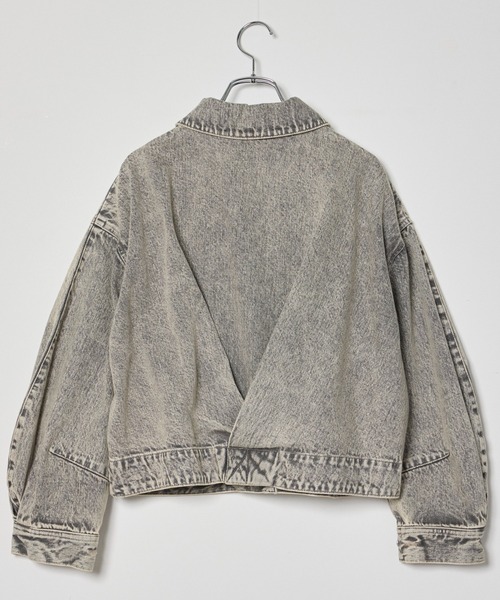 INED CLARO（イネドクラロ）の「バックタックデニムジャケット【セットアップ対応】（デニムジャケット・レディース・ブルー/グレー・フリー）」の12枚目の写真