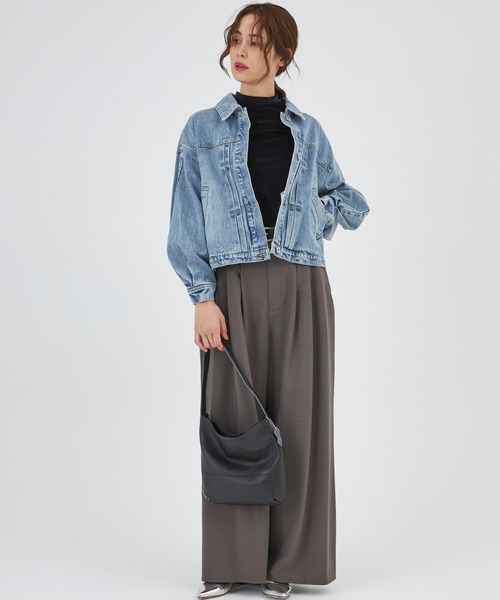 INED CLARO（イネドクラロ）の「バックタックデニムジャケット【セットアップ対応】（デニムジャケット・レディース・ブルー/グレー・フリー）」の15枚目の写真