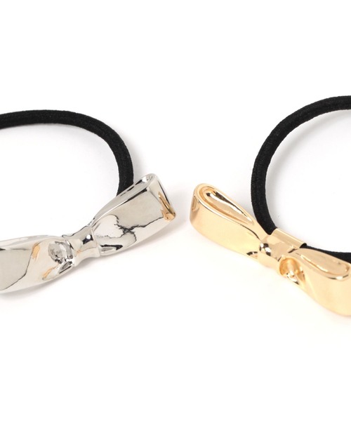 GLOBAL WORK（グローバルワーク）の「リボンMヘアゴム/125008（ヘアゴム・レディース・ゴールド/シルバー・ONE SIZE）」の4枚目の写真