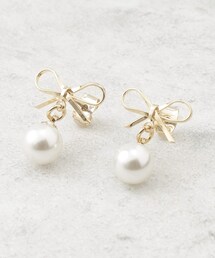 OPAQUE.CLIP | リボンフェイクパールピアス(ピアス（両耳用）)