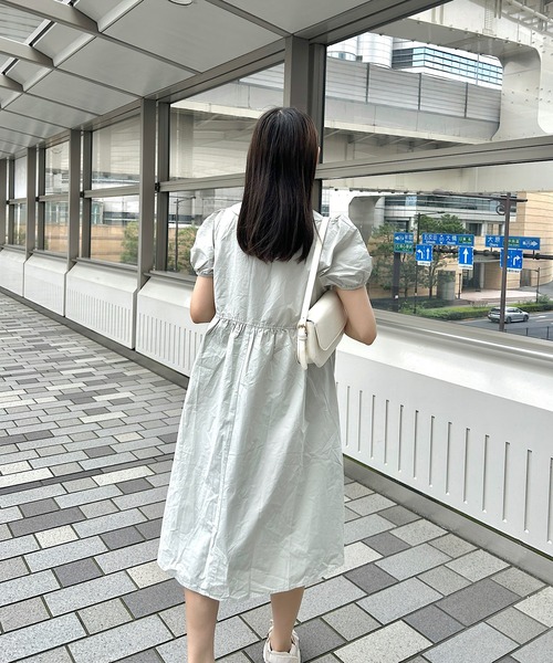 Cham.（チャム）の「ボリューム袖ワンピース（ワンピース・レディース・ピンク/ライトブルー/ベージュ/ライトグリーン・F）」の13枚目の写真