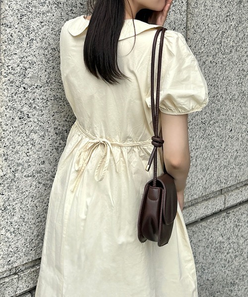 Cham.（チャム）の「ボリューム袖ワンピース（ワンピース・レディース・ピンク/ライトブルー/ベージュ/ライトグリーン・F）」の11枚目の写真