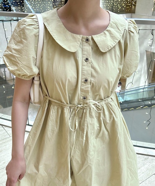 Cham.（チャム）の「ボリューム袖ワンピース（ワンピース・レディース・ピンク/ライトブルー/ベージュ/ライトグリーン・F）」の19枚目の写真