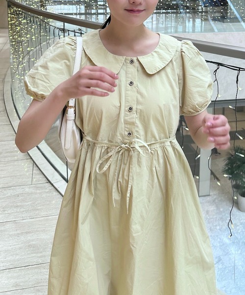 Cham.（チャム）の「ボリューム袖ワンピース（ワンピース・レディース・ピンク/ライトブルー/ベージュ/ライトグリーン・F）」の16枚目の写真