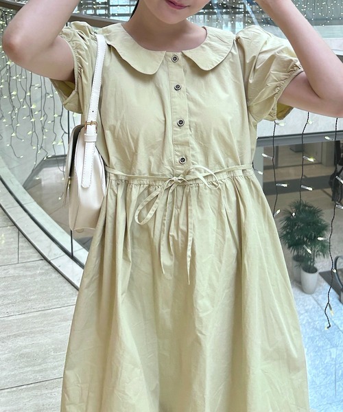 Cham.（チャム）の「ボリューム袖ワンピース（ワンピース・レディース・ピンク/ライトブルー/ベージュ/ライトグリーン・F）」の15枚目の写真