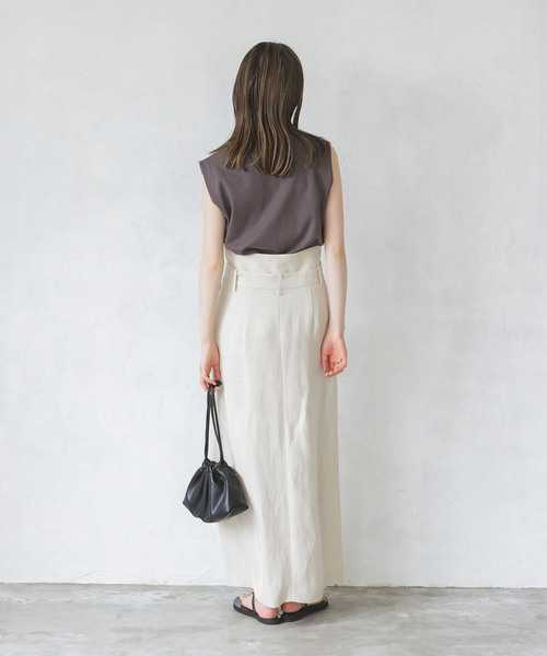 Noble（ノーブル）の「オーバーラップマキシタイトスカート（スカート・レディース・ベージュ/ブラック・36/38）」の5枚目の写真