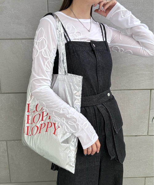 y/m by misato（イムバイミサト）の「シアーコード刺繍トップス（Tシャツ/カットソー・レディース・アイボリー/ブラック・FREE）」の9枚目の写真