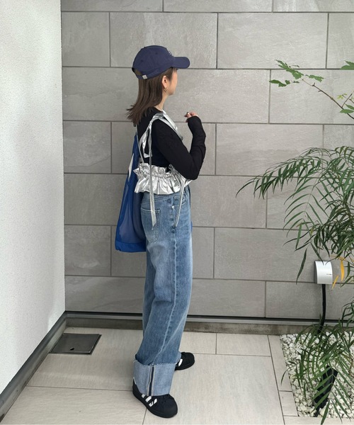 y/m by misato（イムバイミサト）の「シアーコード刺繍トップス（Tシャツ/カットソー・レディース・アイボリー/ブラック・FREE）」の14枚目の写真