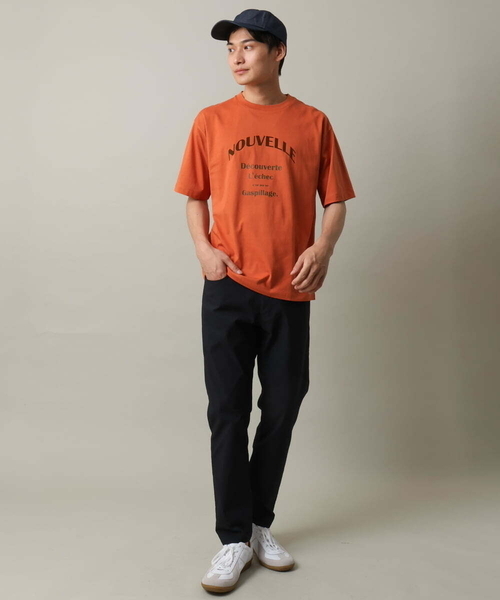 a.v.v（アーヴェヴェ）の「【接触冷感】ロゴプリントセミワイドTシャツ（Tシャツ/カットソー・メンズ・ホワイト/オレンジ・48/46/50）」の20枚目の写真