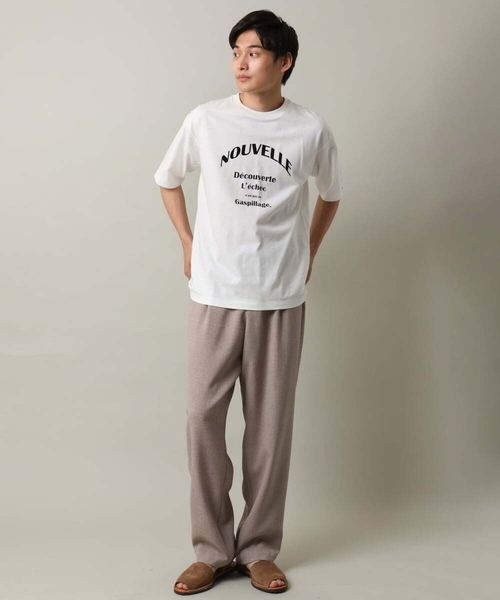 a.v.v（アーヴェヴェ）の「【接触冷感】ロゴプリントセミワイドTシャツ（Tシャツ/カットソー・メンズ・ホワイト/オレンジ・48/46/50）」の19枚目の写真