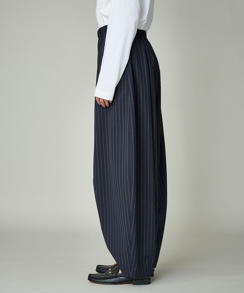 Curensology(カレンソロジー)の「Curensology(カレンソロジー)/ツイルストライプドロストパンツ(その他パンツ・レディース・ブラック/ネイビー・FREE)」の17枚目の写真