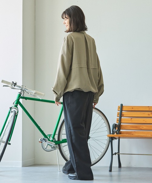 オープロジェクト/リネン混モッズコート/ビッグシルエット/ドロップショルダー THE CRAFT CREW PRODUCTS】テックファブリック ドローコード