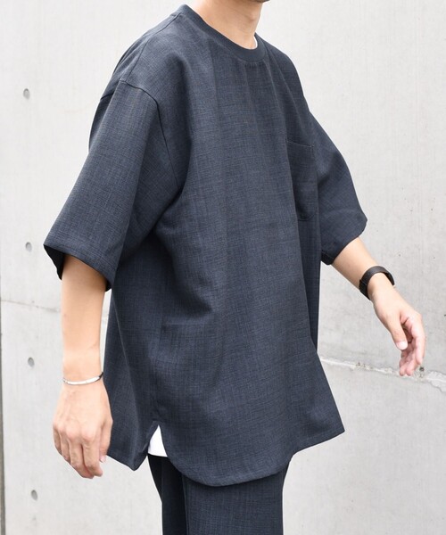 SHIPS any: 〈洗濯機可能〉メランジオックス ラウンド フェイクレイヤード Tシャツ (セットアップ対応)◇（Tシャツ/カットソー）｜SHIPS any（シップス エニィ）