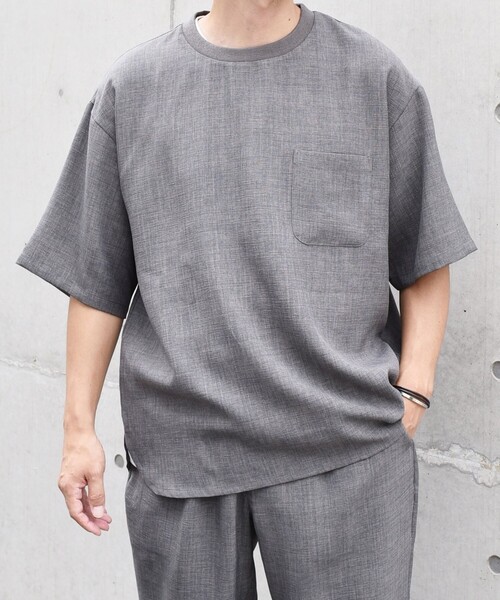 SHIPS any: 〈洗濯機可能〉メランジオックス ラウンド フェイクレイヤード Tシャツ (セットアップ対応)◇(Tシャツ/カットソー)|SHIPS any(シップス エニィ)