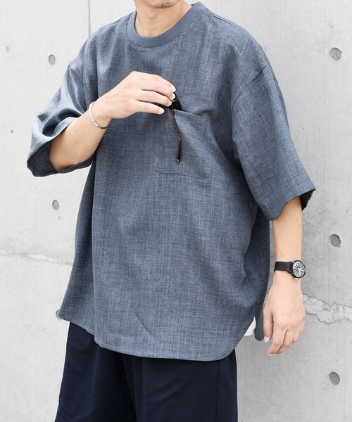 SHIPS any: 〈洗濯機可能〉メランジオックス ラウンド フェイクレイヤード Tシャツ (セットアップ対応)◇（Tシャツ/カットソー）｜SHIPS any（シップス エニィ）