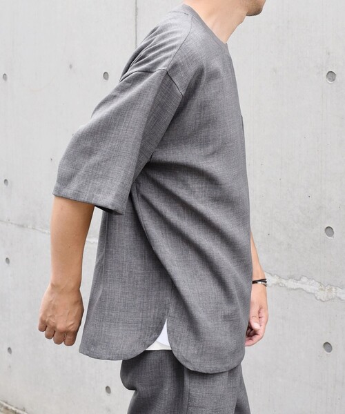 SHIPS any: 〈洗濯機可能〉メランジオックス ラウンド フェイクレイヤード Tシャツ (セットアップ対応)◇（Tシャツ/カットソー）｜SHIPS any（シップス エニィ）